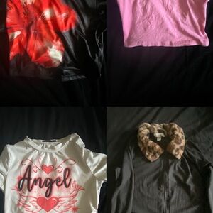 Pink and Black Graphic Tees Bundle - Small